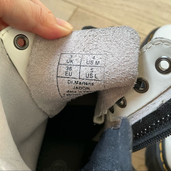 Dr. Martens White Jadon Platform Boots - Picture 11 of 13